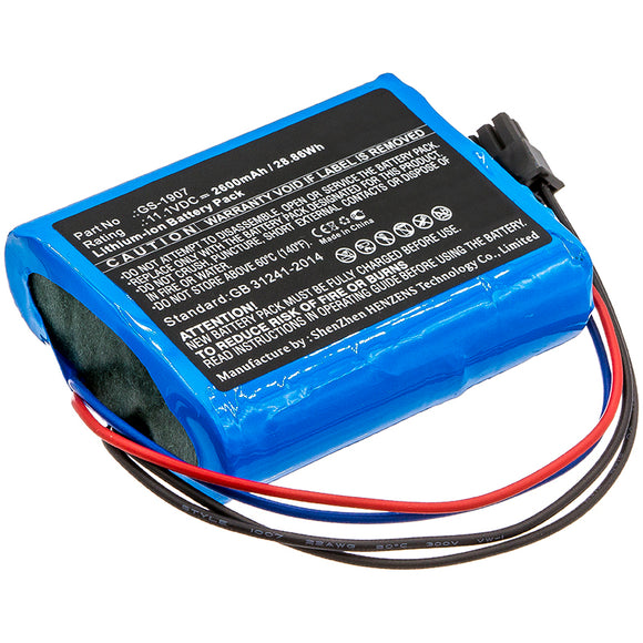 Batteries N Accessories BNA-WB-L8779 Time Clock Battery - Li-ion, 11.1V, 2600mAh, Ultra High Capacity - Replacement for Kronos GS-1907 Battery