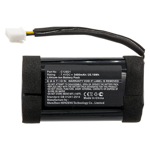Batteries N Accessories BNA-WB-L11054 Speaker Battery - Li-ion, 7.4V, 3400mAh, Ultra High Capacity - Replacement for Bang & Olufsen C129D1 Battery