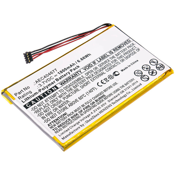 Batteries N Accessories BNA-WB-P11332 Amplifier Battery - Li-Pol, 3.7V, 1800mAh, Ultra High Capacity - Replacement for Fiio AEC404677 Battery