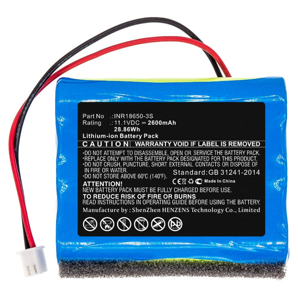 Batteries N Accessories BNA-WB-L11046 Speaker Battery - Li-ion, 11.1V, 2600mAh, Ultra High Capacity - Replacement for Altec Lansing INR18650-3S Battery