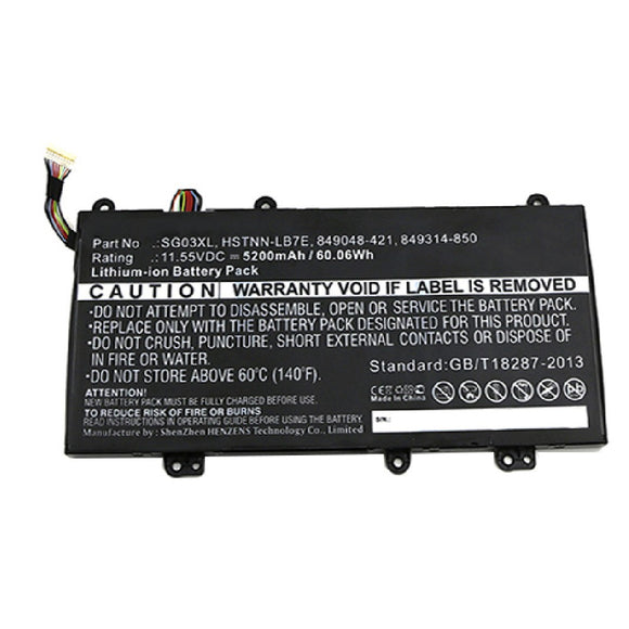 Batteries N Accessories BNA-WB-L4578 Laptops Battery - Li-Ion, 11.55V, 5200 mAh, Ultra High Capacity Battery - Replacement for HP 849048-421 Battery