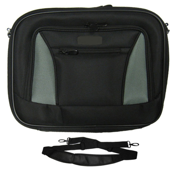 Batteries N Accessories BNA-WB-31 Tablet and small Laptop Case - Carry Handle and Adjustable Shoulder Strap, Black/Grey