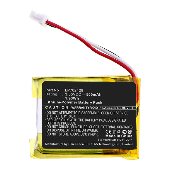 Batteries N Accessories BNA-WB-P13894 Wireless Headset Battery - Li-Pol, 3.85V, 500mAh, Ultra High Capacity - Replacement for Sony LP702428 Battery