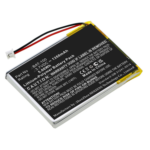 Batteries N Accessories BNA-WB-P17303 Amplifier Battery - Li-Pol, 3.7V, 1350mAh, Ultra High Capacity - Replacement for Williams Sound BAT-100 Battery