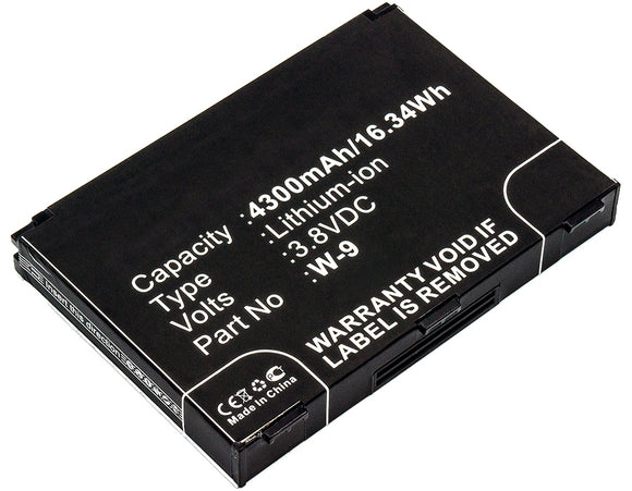 Batteries N Accessories BNA-WB-L8728 Wifi Hotspot Battery - Li-ion, 3.8V, 4300mAh, Ultra High Capacity Battery - Replacement for AT&T 308-10013-01, W-9, W-9B Battery