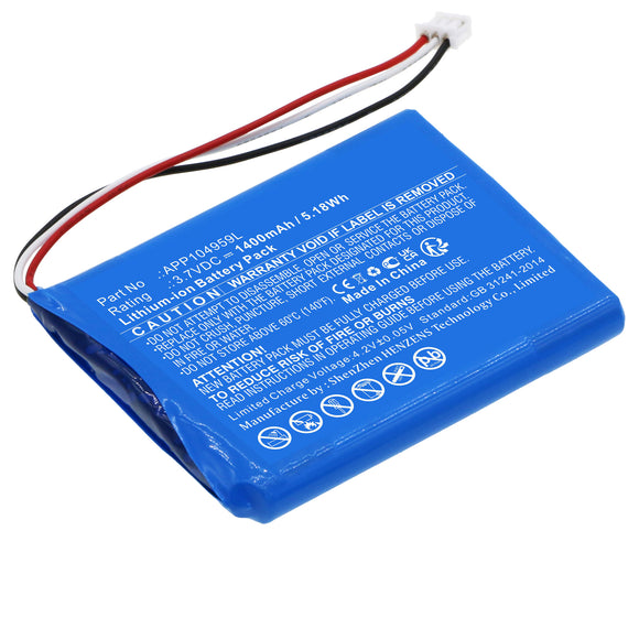 Batteries N Accessories BNA-WB-L17725 Amplifier Battery - Li-ion, 3.7V, 1400mAh, Ultra High Capacity - Replacement for VentureCraft APP104959L Battery