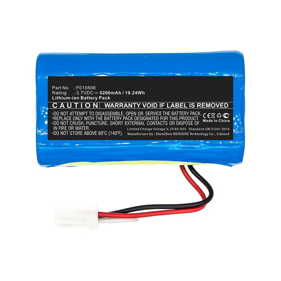 Batteries N Accessories BNA-WB-L10829 Medical Battery - Li-ion, 3.7V, 5200mAh, Ultra High Capacity - Replacement for CardinalHealth F010506 Battery