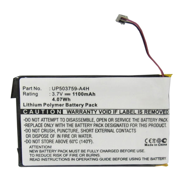 Batteries N Accessories BNA-WB-P16684 PDA Battery - Li-Pol, 3.7V, 1100mAh, Ultra High Capacity - Replacement for Sony UP503759-A4H Battery
