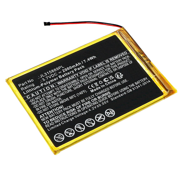 Batteries N Accessories BNA-WB-P20116 E Book E Reader Battery - Li-Pol, 3.7V, 2000mAh, Ultra High Capacity - Replacement for Bookeen JL315889PL Battery