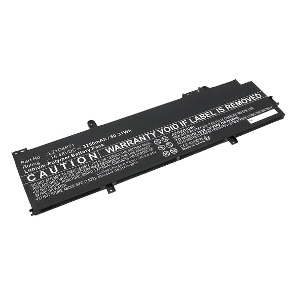 Batteries N Accessories BNA-WB-P19715 Laptop Battery - Li-Pol, 15.48V, 3250mAh, Ultra High Capacity - Replacement for Lenovo L21C4P71 Battery