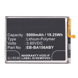 Batteries N Accessories BNA-WB-P19664 Cell Phone Battery - Li-Pol, 3.85V, 5000mAh, Ultra High Capacity - Replacement for Samsung EB-BA156ABY Battery