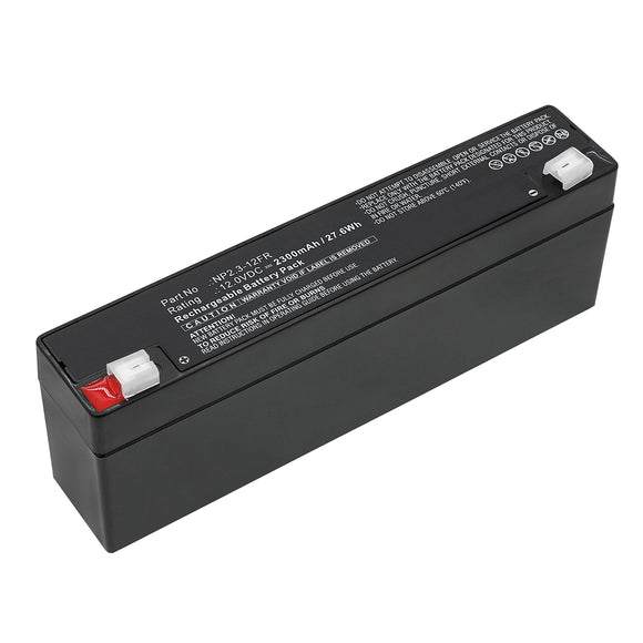 Batteries N Accessories BNA-WB-S19766 Medical Battery - Sealed Lead Acid, 12V, 2300mAh, Ultra High Capacity - Replacement for Schiller NP2.3-12FR Battery