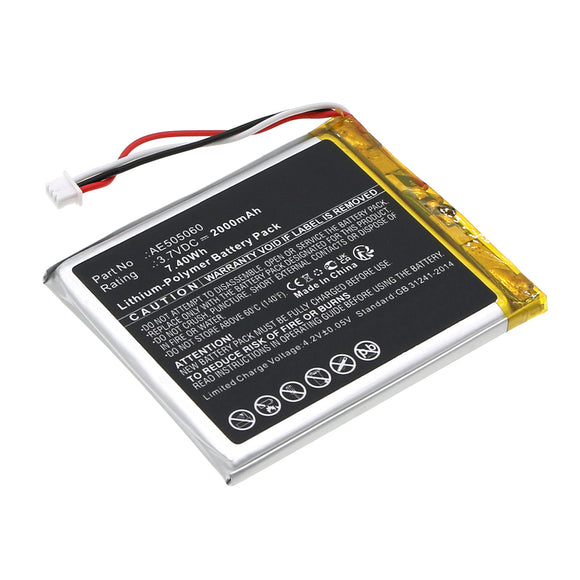 Batteries N Accessories BNA-WB-P19770 Player Battery - Li-Pol, 3.7V, 2000mAh, Ultra High Capacity - Replacement for iPod AE505060 Battery