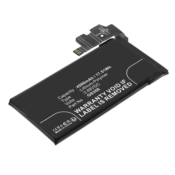 Batteries N Accessories BNA-WB-P19184 Cell Phone Battery - Li-Pol, 3.89V, 4500mAh, Ultra High Capacity - Replacement for Google G949-00574-01 Battery