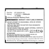 Batteries N Accessories BNA-WB-P19181 Barcode Scanner Battery - Li-Pol, 3.85V, 3000mAh, Ultra High Capacity - Replacement for Zebra BT-000424-00 Battery
