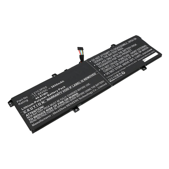 Batteries N Accessories BNA-WB-P19703 Laptop Battery - Li-Pol, 11.64V, 3850mAh, Ultra High Capacity - Replacement for Lenovo L21C3PD5 Battery