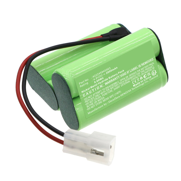 Batteries N Accessories BNA-WB-H19309 Vacuum Cleaner Battery - Ni-MH, 4.8V, 2000mAh, Ultra High Capacity - Replacement for Philips 422245945563 Battery