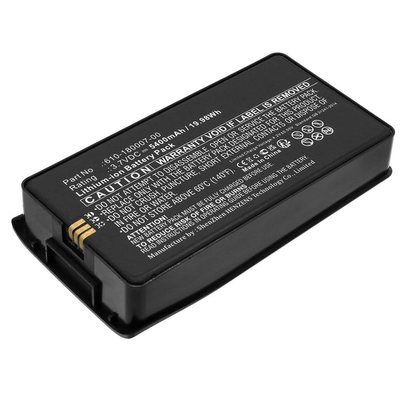 Batteries N Accessories BNA-WB-L19180 Barcode Scanner Battery - Li-ion, 3.7V, 5400mAh, Ultra High Capacity - Replacement for RGIS 610-180007-00 Battery