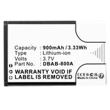 Batteries N Accessories BNA-WB-L19183 Cell Phone Battery - Li-ion, 3.7V, 900mAh, Ultra High Capacity - Replacement for Doro DBAB-800A Battery