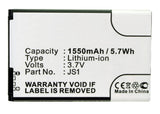 Batteries N Accessories BNA-WB-L3756 Cell Phone Battery - Li-ion, 3.7, 1550mAh, Ultra High Capacity Battery - Replacement for BlackBerry JS1 Battery
