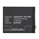 Batteries N Accessories BNA-WB-P19521 Cell Phone Battery - Li-Pol, 7.82V, 2630mAh, Ultra High Capacity - Replacement for Oneplus BLPA25 Battery