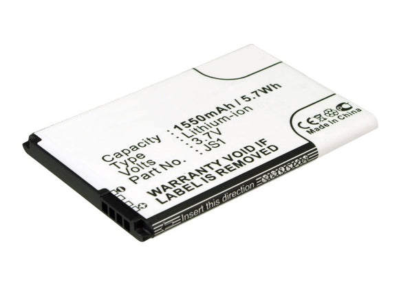 Batteries N Accessories BNA-WB-L3756 Cell Phone Battery - Li-ion, 3.7, 1550mAh, Ultra High Capacity Battery - Replacement for BlackBerry JS1 Battery