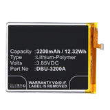 Batteries N Accessories BNA-WB-P19662 Cell Phone Battery - Li-Pol, 3.85V, 3200mAh, Ultra High Capacity - Replacement for Doro DBU-3200A Battery