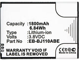 Batteries N Accessories BNA-WB-L4034 Cell Phone Battery - Li-ion, 3.8, 1800mAh, Ultra High Capacity Battery - Replacement for Samsung EB-BJ110ABE Battery