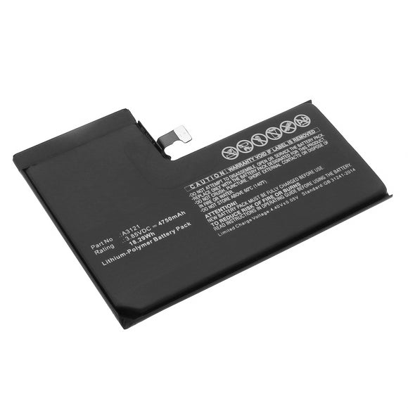 Batteries N Accessories BNA-WB-P20046 Cell Phone Battery - Li-Pol, 3.85V, 4750mAh, Ultra High Capacity - Replacement for Apple A3121 Battery