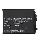 Batteries N Accessories BNA-WB-P19537 Cell Phone Battery - Li-Pol, 3.89V, 4900mAh, Ultra High Capacity - Replacement for Xiaomi BM5T Battery