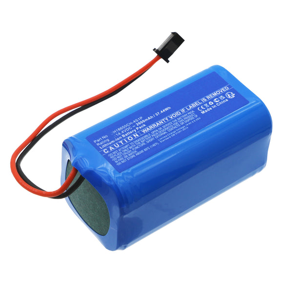 Batteries N Accessories BNA-WB-L20373 Vacuum Cleaner Battery - Li-ion, 14.4V, 2600mAh, Ultra High Capacity - Replacement for Ultenic H18650CH-4S1P Battery