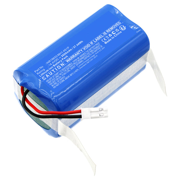 Batteries N Accessories BNA-WB-L20335 Vacuum Cleaner Battery - Li-ion, 14.4V, 2600mAh, Ultra High Capacity - Replacement for CleanMate INR18650 MH1-4S1P Battery