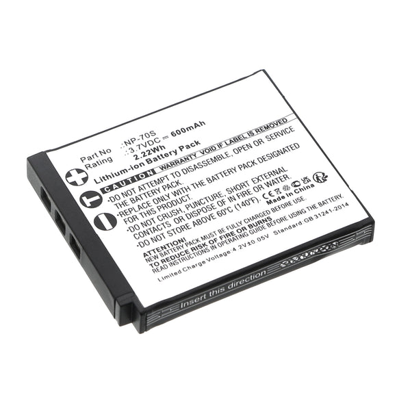 Batteries N Accessories BNA-WB-L20102 Digital Camera Battery - Li-ion, 3.7V, 600mAh, Ultra High Capacity - Replacement for Fujifilm NP-70S Battery