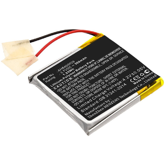 Batteries N Accessories BNA-WB-P15452 Wireless Headset Battery - Li-Pol, 3.7V, 360mAh, Ultra High Capacity - Replacement for Plantronics AHB403029 Battery