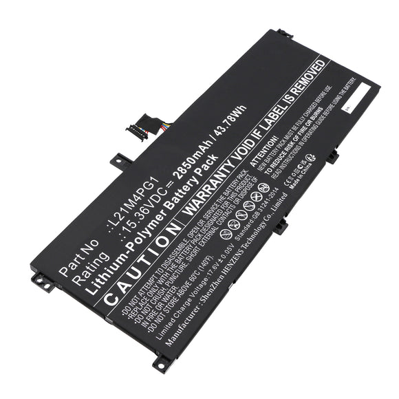 Batteries N Accessories BNA-WB-P19710 Laptop Battery - Li-Pol, 15.36V, 2850mAh, Ultra High Capacity - Replacement for Lenovo L21C4PG1 Battery