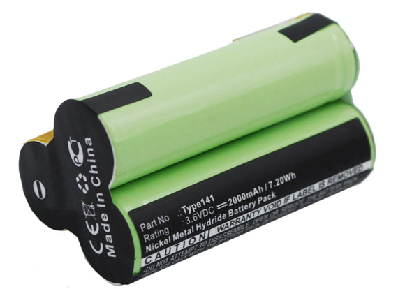 Batteries N Accessories BNA-WB-H6701 Vacuum Cleaners Battery - Ni-MH, 3.6V, 2000 mAh, Ultra High Capacity Battery - Replacement for AEG Type141 Battery