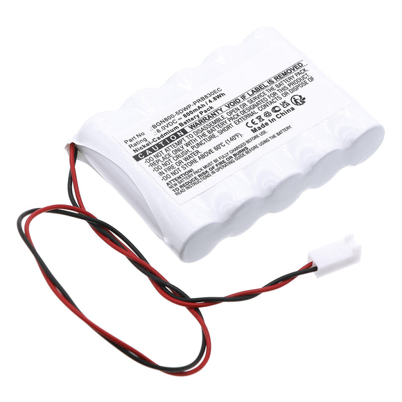 Batteries N Accessories BNA-WB-C20130 Emergency Lighting Battery - Ni-CD, 6V, 800mAh, Ultra High Capacity - Replacement for Kaufel BGN800-5DWP-PRB830EC Battery