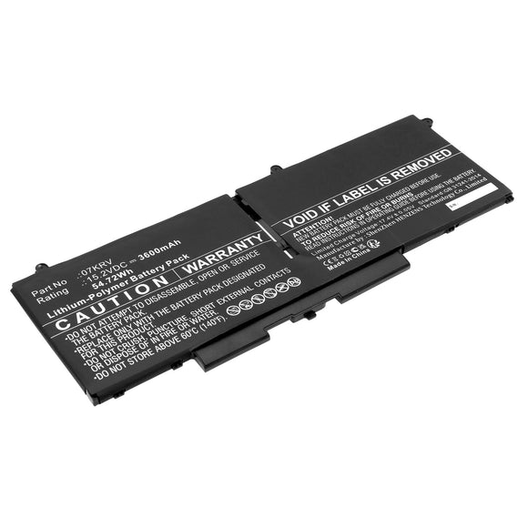 Batteries N Accessories BNA-WB-P19406 Laptop Battery - Li-Pol, 15.2V, 3600mAh, Ultra High Capacity - Replacement for Dell 07KRV Battery