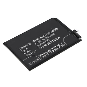 Batteries N Accessories BNA-WB-P19350 Cell Phone Battery - Li-Pol, 3.89V, 5900mAh, Ultra High Capacity - Replacement for Honor HB5066A1EGW Battery