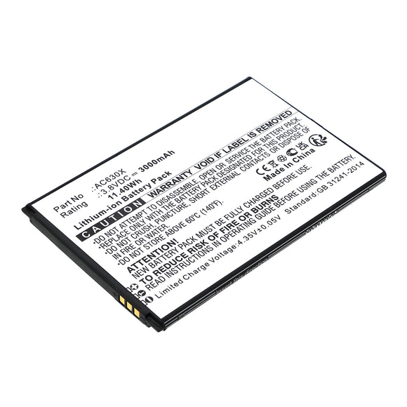 Batteries N Accessories BNA-WB-L20048 Cell Phone Battery - Li-ion, 3.8V, 3000mAh, Ultra High Capacity - Replacement for Archos AC630X Battery