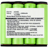 Batteries N Accessories BNA-WB-H8673 Vacuum Cleaners Battery - Ni-MH, 7.2V, 2000mAh, Ultra High Capacity Battery - Replacement for AEG 90005510600, 90016553200, 90016584800, AG406 Battery