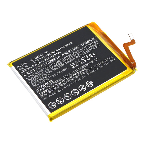 Batteries N Accessories BNA-WB-P19857 Cell Phone Battery - Li-Pol, 3.85V, 3400mAh, Ultra High Capacity - Replacement for Bea-fon CXD475778P Battery