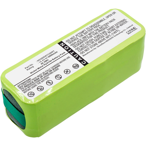 Batteries N Accessories BNA-WB-H6703 Vacuum Cleaners Battery - Ni-MH, 14.4V, 2800 mAh, Ultra High Capacity Battery - Replacement for AGAiT NS280D67C00RT Battery