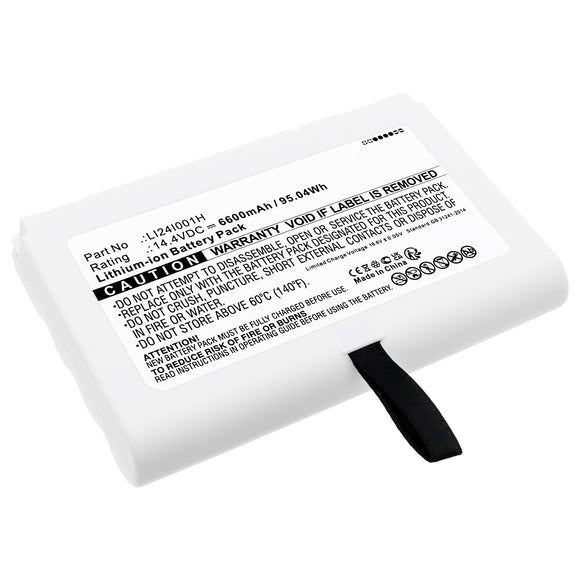 Batteries N Accessories BNA-WB-L20220 Medical Battery - Li-ion, 14.4V, 6600mAh, Ultra High Capacity - Replacement for Mindray LI24I001H Battery