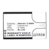 Batteries N Accessories BNA-WB-L19519 Cell Phone Battery - Li-ion, 3.7V, 800mAh, Ultra High Capacity - Replacement for Nokia BL-L5G Battery