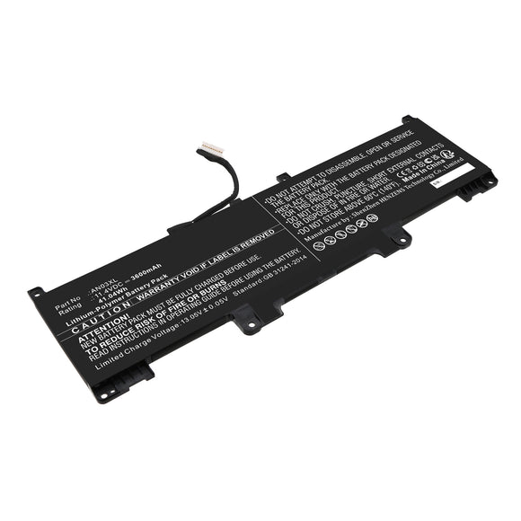 Batteries N Accessories BNA-WB-P19239 Laptop Battery - Li-Pol, 11.4V, 3600mAh, Ultra High Capacity - Replacement for HP AN03XL Battery