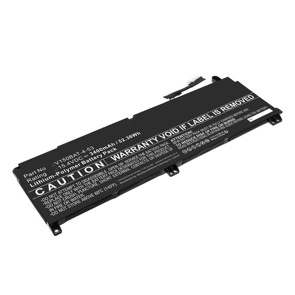 Batteries N Accessories BNA-WB-P19418 Laptop Battery - Li-Pol, 15.4V, 3400mAh, Ultra High Capacity - Replacement for Medion V150BAT-4 Battery