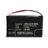 Batteries N Accessories BNA-WB-P13304 Credit Card Reader Battery - Li-Pol, 7.4V, 1200mAh, Ultra High Capacity - Replacement for Safescan LB-205 Battery