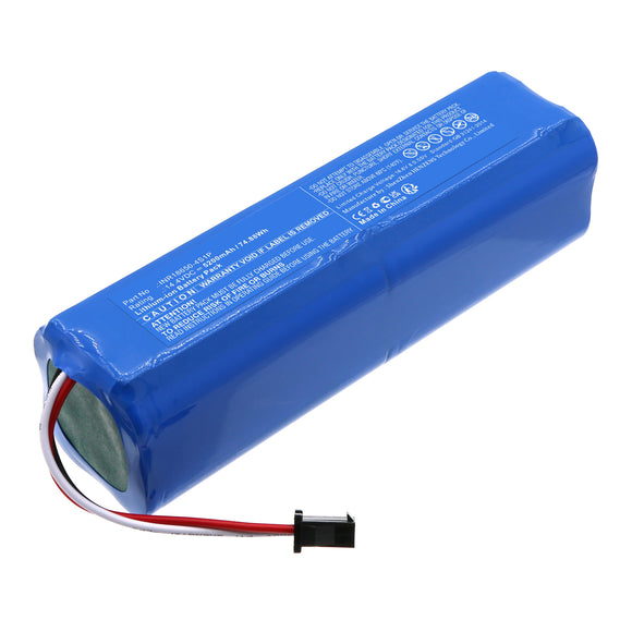 Batteries N Accessories BNA-WB-L19313 Vacuum Cleaner Battery - Li-ion, 14.4V, 5200mAh, Ultra High Capacity - Replacement for RoboJet INR18650-4S1P Battery