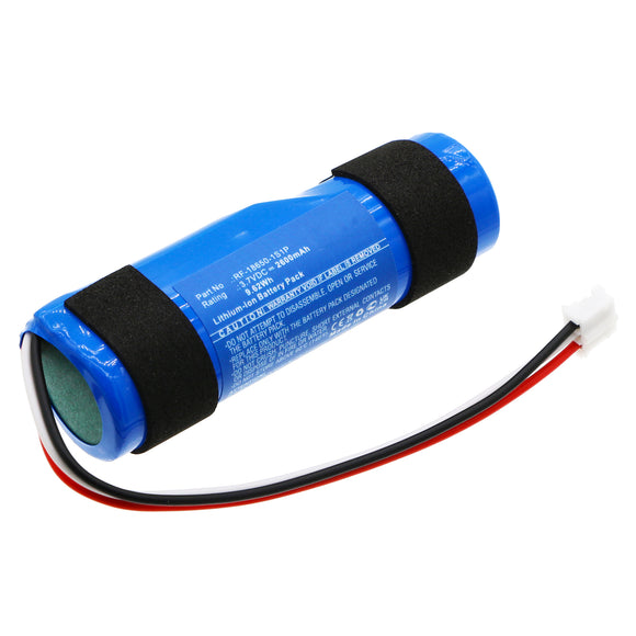 Batteries N Accessories BNA-WB-L19268 Speaker Battery - Li-ion, 3.7V, 2600mAh, Ultra High Capacity - Replacement for Groove onn RF-18650-1S1P Battery